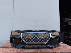 86511g9000 Oem Genesis G70 19-21 Front Bumper Cover With Grills And Sensors Assembly Blck