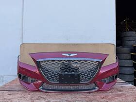 86540-b1200 Oem Genesis G80 17-20 Front Bumper Cover With Sensors And Grills Assembly Red