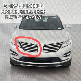 Ej7z-8200-aa Oem 15-18 Lincoln Mkc Front Bumper Main Grill Grille Chrome Rh Passenger Genuine