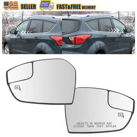 Jrhsj-escape-17-19 Oxilam Mirror Glass Power Heated Left / Right For 2017-2019 Ford Escape S Se Titanium