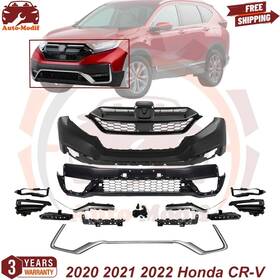 002623 Pendulum Autoparts Outlet Front Bumper Cover Primed And Grille Foglights Kit For 2020-2022 Honda Cr-v