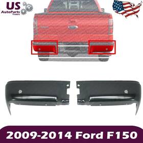 11068326 Perfect Fit New Rear Bumper Ends Caps Primed Steel Left And Right Side For 2009-2014 Ford F150