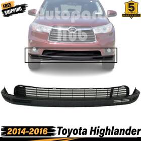 12424883 Perfect Fit Front Lower Bumper Cover Textured Black Plastic For 2014-2016 Toyota Highlander