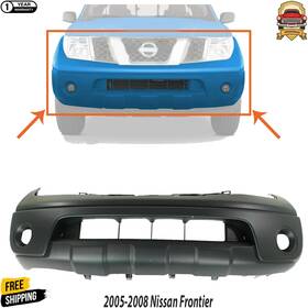 12808022 Perfect Fit New Front Bumper Cover Primed For 2005-2008 Nissan Frontier