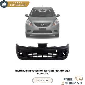 12816864 Perfect Fit Front Bumper Cover For 2007-2012 Nissan Versa With Fog Lamp Holes Primed