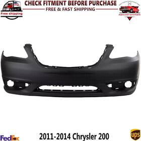 Ch1000997 Perfect Fit 13428267 Front Bumper Cover With Fog Lamp Holes Primed For 2011-14 Chrysler 200