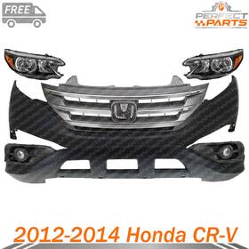 13439390 Perfect Fit Front Bumper Cover Fascia And Grille Assembly Kit For 2012-2014 Honda Cr-v