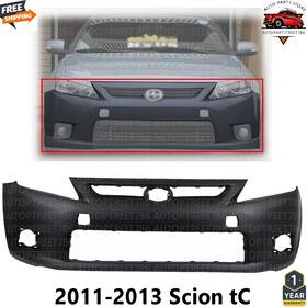 13449219 Perfect Fit New Front Bumper Cover Primed With Fog Lamp Holes For 2011-2013 Scion Tc