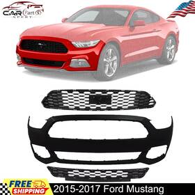 14406517 Perfect Fit Front Bumper Cover Fascia And Grille Assembly Kit For 2015-2017 Ford Mustang