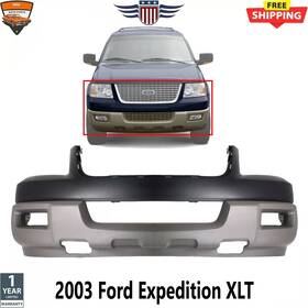 14876113 Perfect Fit Front Bumper Cover Upper And Lower With Absorber Primed For 2003 Ford Expedition Xlt