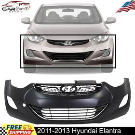 16551233 Perfect Fit Front Bumper Cover Fascia And Grille Assembly For 2011-2013 Hyundai Elantra