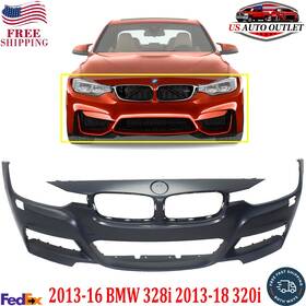 17778930 Perfect Fit New Front Bumper Cover Primed Fascia For 2017-2019 Bmw 328i 330 320 328 Sedan