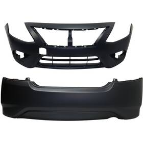 17963594 Perfect Fit Bumper Covers Facias Set Of 2 Front And Rear For Nissan Versa 2015-2018 Pair