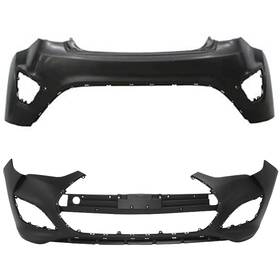 17969310 Perfect Fit Set Of 2 Bumper Covers Facias Front And Rear For Hyundai Veloster 2013-2017 Pair