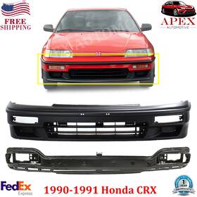 9597268 Perfect Fit Front Bumper Cover Primed Reinforcement For 1990-1991 Honda Crx Dx/si