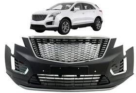 G1000a44-a Perfect Fit 2020 21 22 - 2024 Cadillac Xt5 Front Bumper Complete Asmbly With Sensor Holes