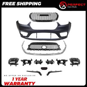 Kmtot002019a Perfect Fit B New Front Bumper And Grille Fog Lights Set Fits 2021 2022 2023 Chrysler Pacifica