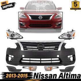P131220140059 Perfect Fit Front Bumper Cover Fascia And Grille Assembly For 2013-2015 Nissan Altima