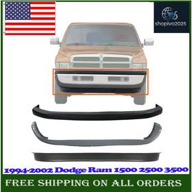 Paap52585 Perfect Fit Front Bumper Upper Lower Cover Valance For 1994-2002 Dodge Ram 1500 2500 3500