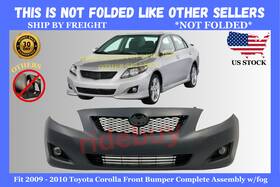 T1000343-a Perfect Fit 2009 - 2010 Toyota Corolla Front Complete Bumper Assembly With Fog