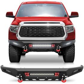 Bp-t2002 Pofenze For 2014-21 Toyota Tundra Front Bumper With D-ring Shackles And Long Light Bar