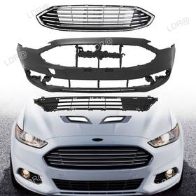 Hs7z-17d957-aaptm Popstore Front Bumper Cover Assembly With Led Fog Lights Grills For Ford Fusion 2017-2018