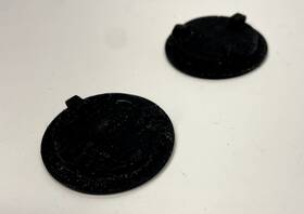92850513102 Porsche For 78-86 928s Bumper Filler Cap Eyelet Rear Pair Unpainted