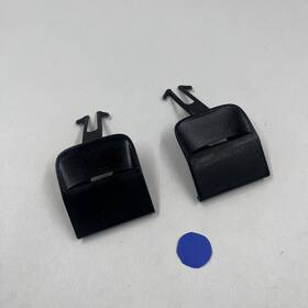 955-505-156-01-g2x Porsche 2003-2006 Cayenne Oem Rear Bumper Tow Hook Cover Set Pair Textured Black