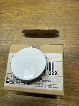 95b807156 Porsche Oem 2011- 2014 Cayennefront Bumper Tow Hook Cap White#207