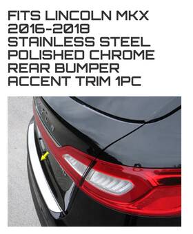 Rb56660 Qaa Chrome Rear Bumper Trim 1pc Upper Stainless Insert For Lincoln Mkx 16-18