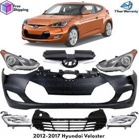 12698562 Replacement Front Bumper Cover Fascia And Head Light Assembly For 2012-2017 Hyundai Veloster