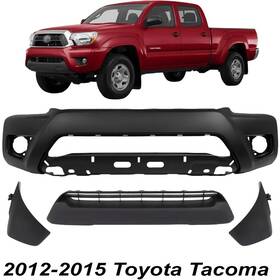 12820928 Replacement Front Bumper Cover Primed Plastic And Ends For 2012-2015 Toyota Tacoma