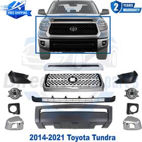 14887663 Replacement Front Bumper Cover Textured And Grille Assembly Kit For 2014-2021 Toyota Tundra