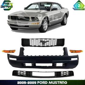 9614851 Replacement Front Bumper Cover Primed And Grille Assembly Kit For 2005-2009 Ford Mustang