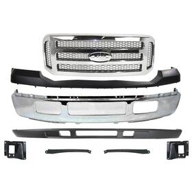 9622661 Replacement Front Bumper Kit Grille Brackets For 2005-2007 Ford F-250 F-350 Super Duty
