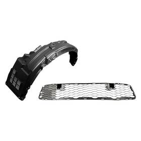 Bndl-92474 Replacement For Mitsubishi Lancer 2016-2017 2-pc Front Bumper Grille Kit