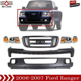 13758451 Rev Auto Front Bumper Paintable And Grille Assembly For 2006-2007 Ford Ranger