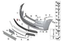 51117397113 Rolls-royce Dawn Front Bumper Towing Eye Cover