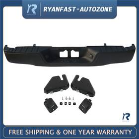 F799-rb0713bk-r Ryanfast-autozone Black Rear Step Bumper Assembly With Sensor Holes Fit For 2007-2013 Toyota Tundra