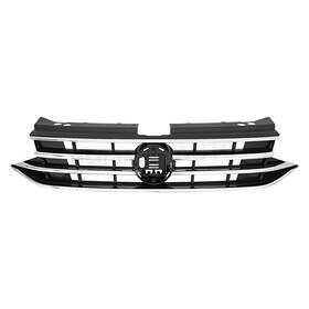 Vw1200182 Shome-auto For 2022- 2024 Tiguan Front Bumper Upper Main Grille Insert R-line Chrome