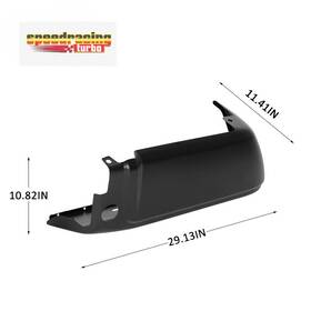 Spbumper-45233 Speedracingturbo Black Steel Rear Left Lh Bumper End For 08-16 Ford Super Duty F450 F550 Without Park