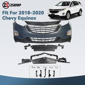 84205594 Strecos Front Bumper Cover Grille Assembly Kit For 2018-2020 Chevy Equinox W/ Fog Lights
