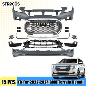 84594966 Strecos For 2022 2023 2024 Gmc Terrain Denali Front Bumper Cover Assembly Grille 15 Pcs