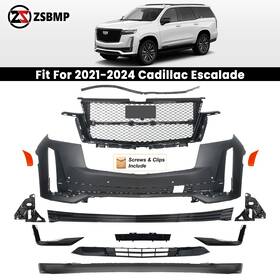 84752829 Strecos Front Bumper Cover Grille Kit For 2021-2024 Cadillac Escalade Sport Platinum