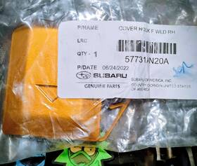 57731an20a Subaru Oem Front Right Tow Hook Cover Painted In Gold