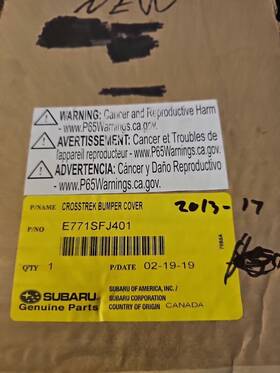 E771s-fj401 Subaru New Oem 2016-2017 Crosstrek Rear Bumper Cover Step Pad