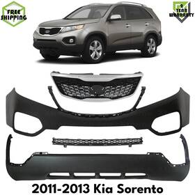14515772 Tag Auto Front Bumper Cover Primed Plastic And Grille Assembly For 2011-2013 Kia Sorento