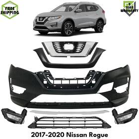 14521116 Tag Auto Front Bumper Cover Primed Plastic And Fog Lights Kit For 2017-2020 Nissan Rogue