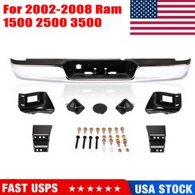 05073625ae Tanburo Brand New Steel Chrome Rear Step Bumper Assembly For 2002 2003 Dodge Ram 1500