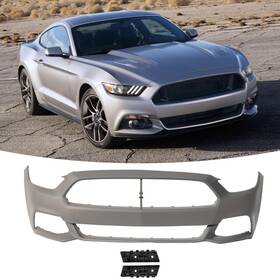 Icf011891383 Techpart Motors Chrome Primed Plastic Front Bumper Step For 2015-2017 Ford Mustang Fo1000704-new